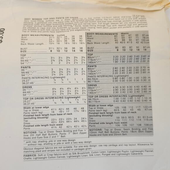 Vogue Designer Original Valentino Pattern 2227 Size 10 UNCUT Dress Pants Top - Picture 2 of 7